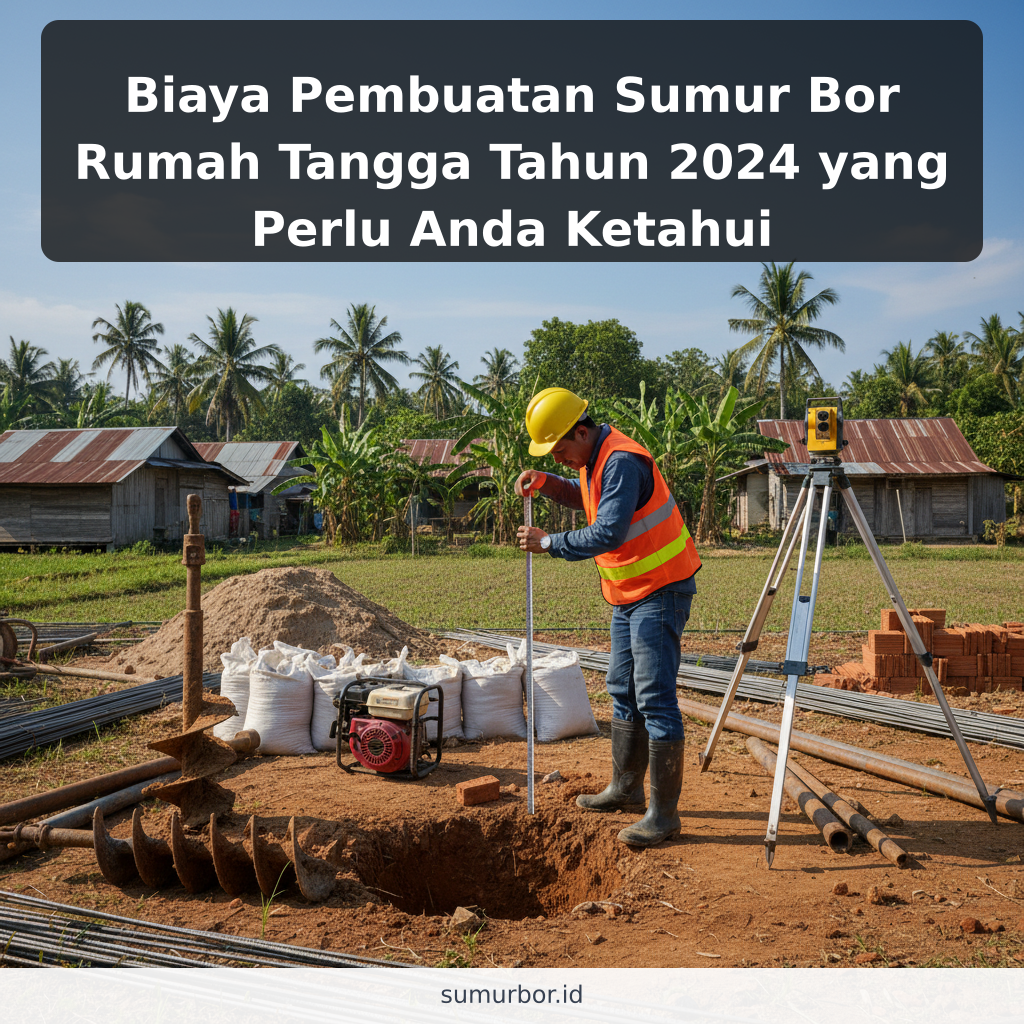 Biaya Pembuatan Sumur Bor Rumah Tangga Tahun 2024 yang Perlu Anda Ketahui