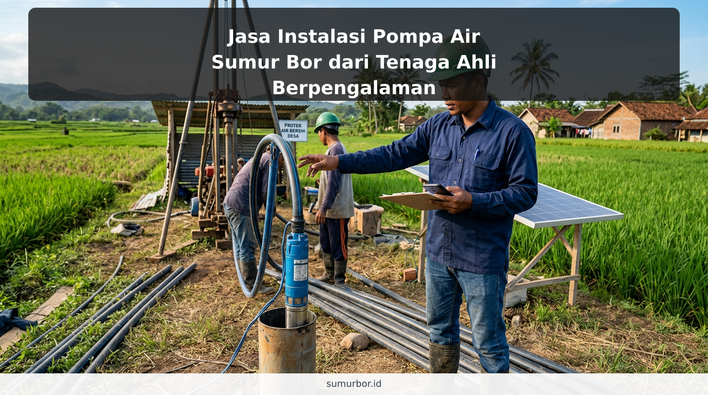Jasa Instalasi Pompa Air Sumur Bor dari Tenaga Ahli Berpengalaman